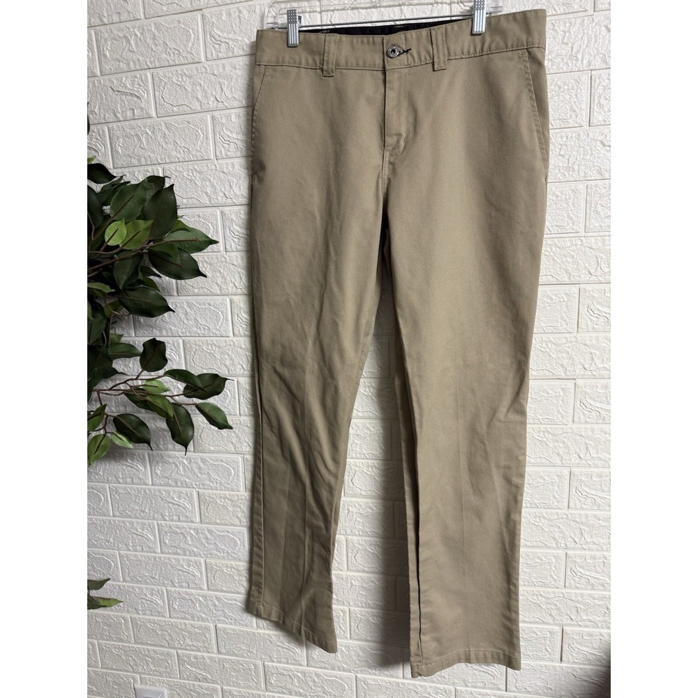 Dickies Skateboarding Flex Slim Fit Chinos Brown 34x32 WPSK94DS Mens Straight